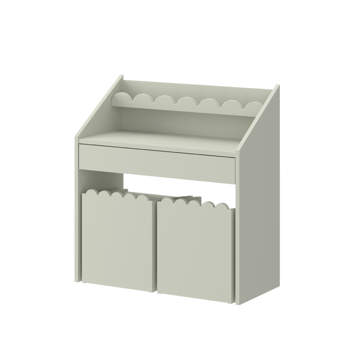 Biurko Montessori Book Nook sage – kompaktowe biurko dla dzieci