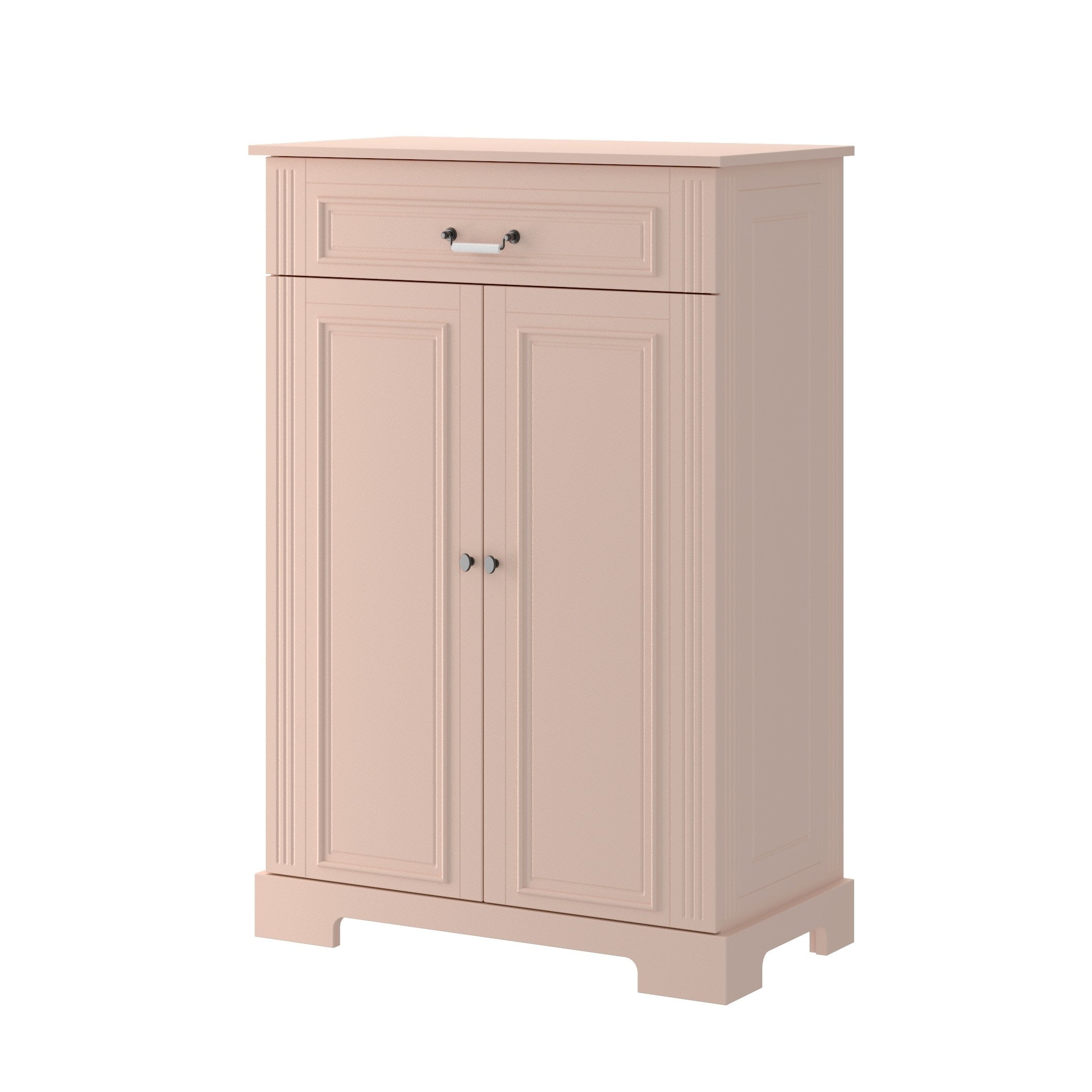 Ines vintage rose wysoka komoda 2-drzwiowa