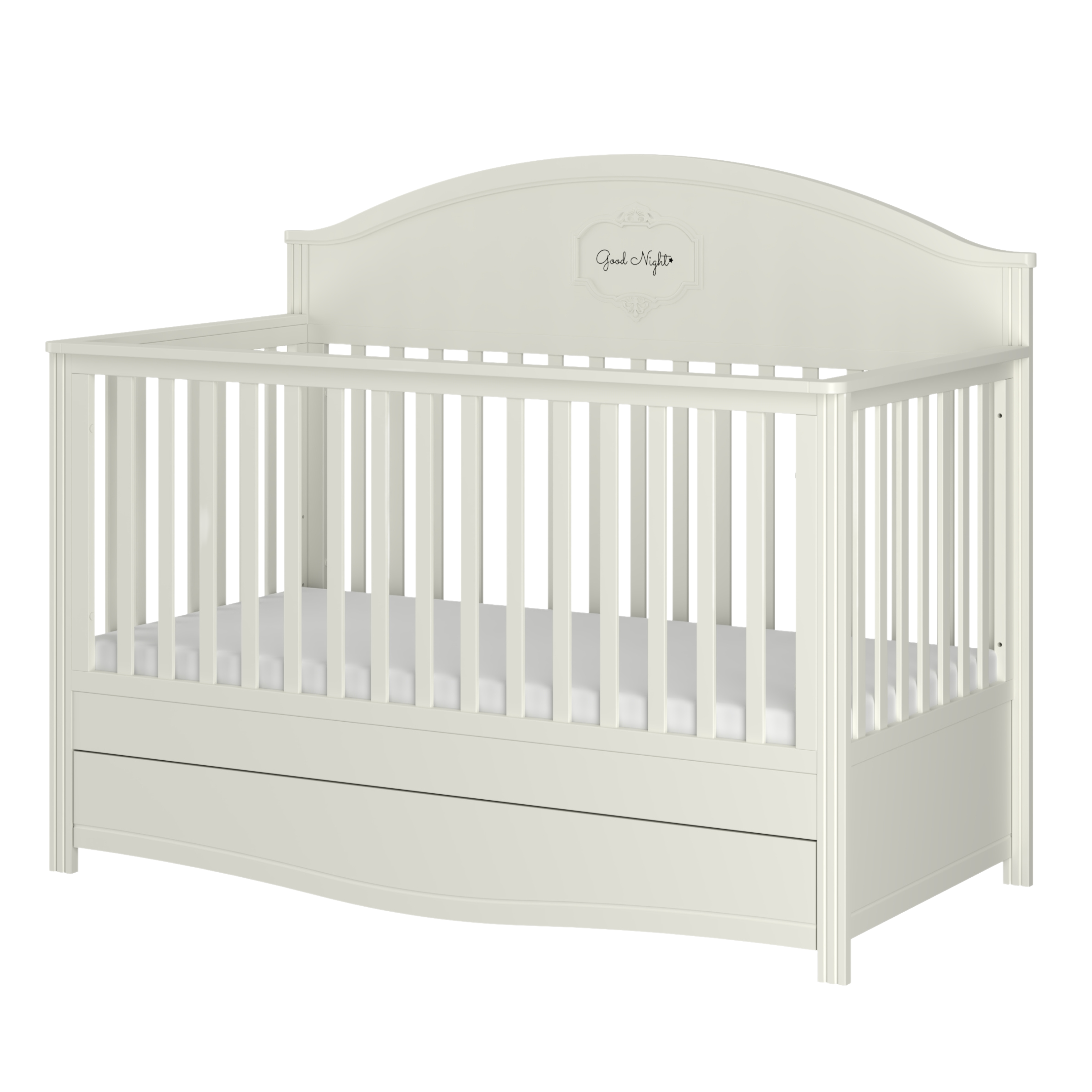 Good Night elegantes weißes Babybett 70x140