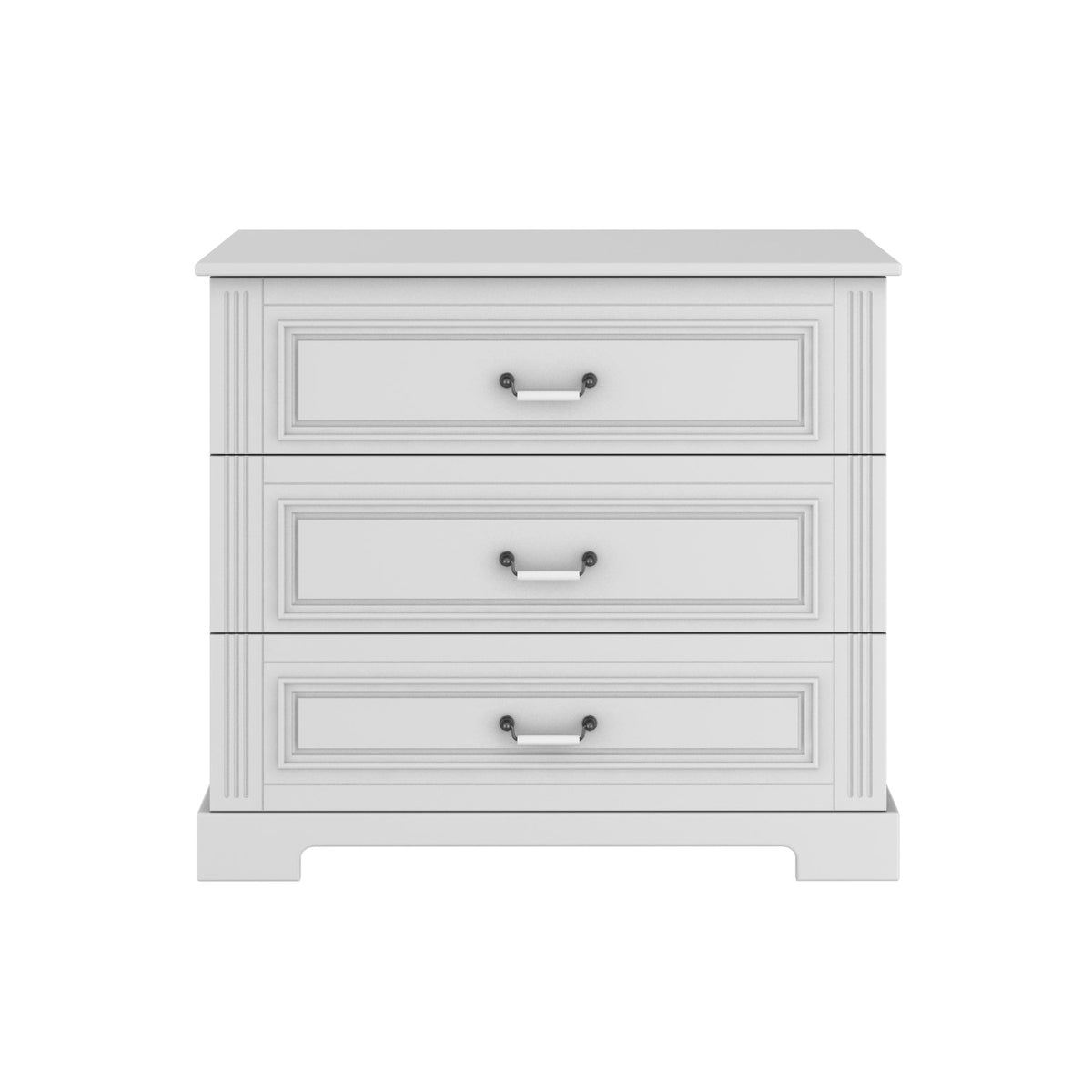 Ines elegant white komoda 3-szufladowa