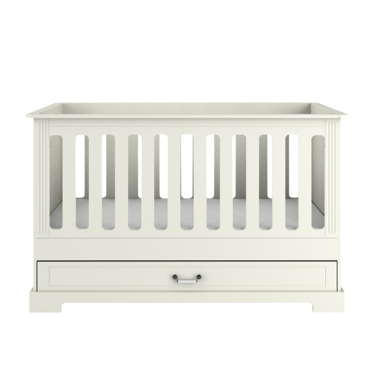 Ines elegant white łóżeczko 70x140 z funkcją tapczanika