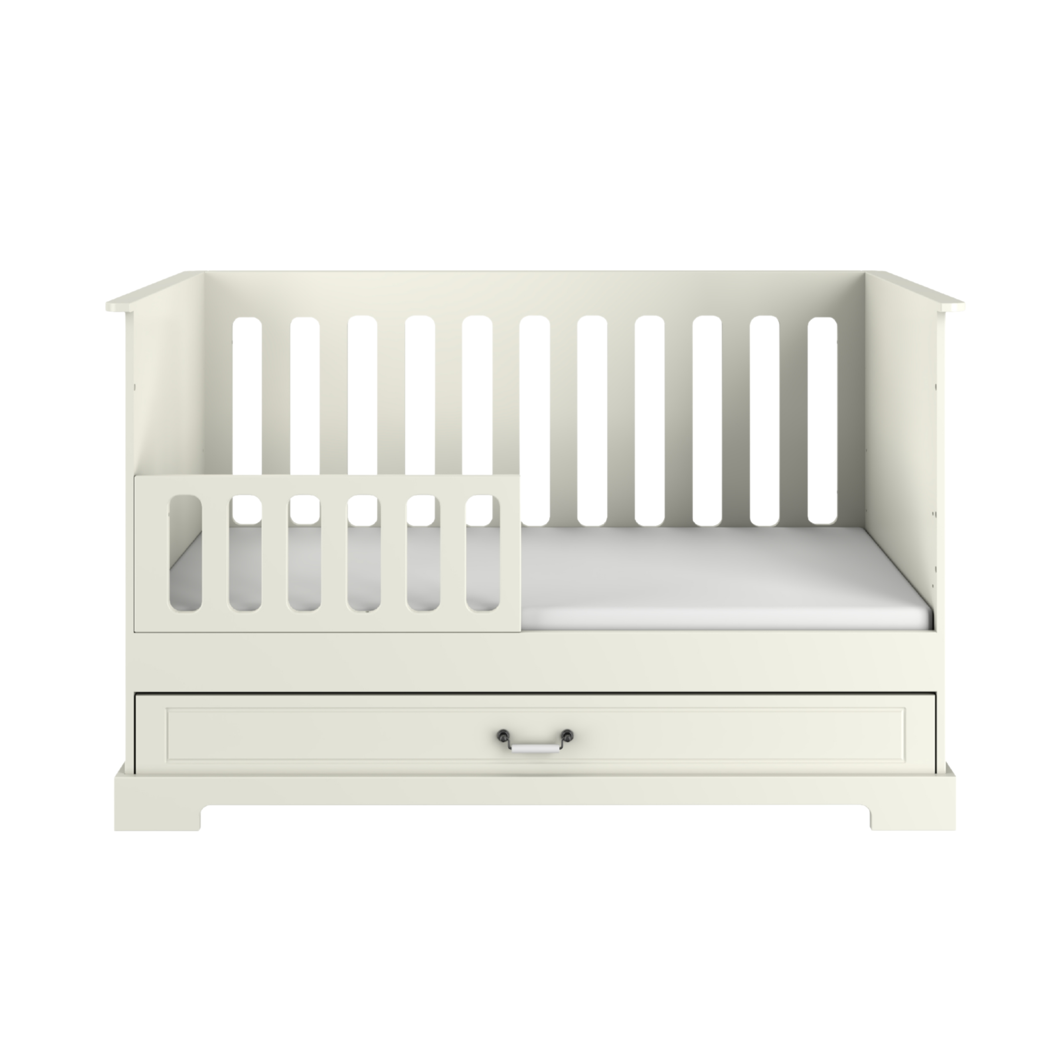 Ines elegant white łóżeczko 70x140 z funkcją tapczanika
