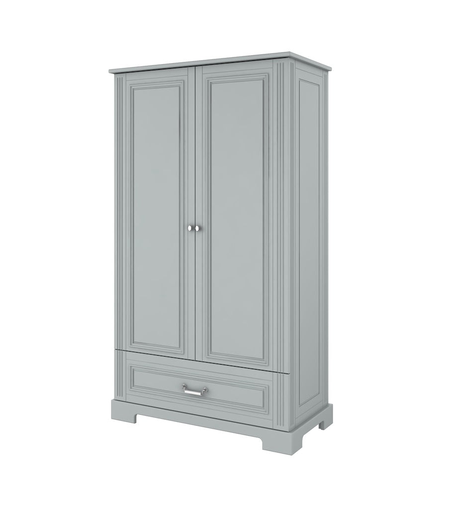 Ines neutrale graue Garderobe 2-türig