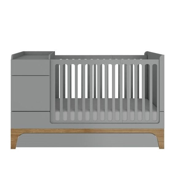 UP! gray łóżeczko dziecięce 70x120 rozkładane do 160 cm z biurkiem