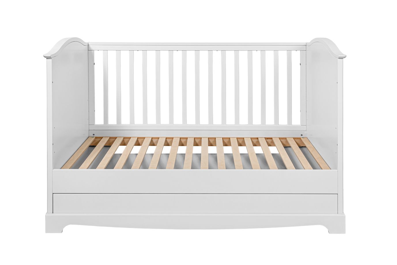 Royal timeless white łóżeczko 70x140 z szufladą