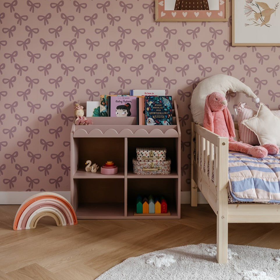 Regał Montessori Book Nook vintage rose– regał dziecięcy na książki i zabawki