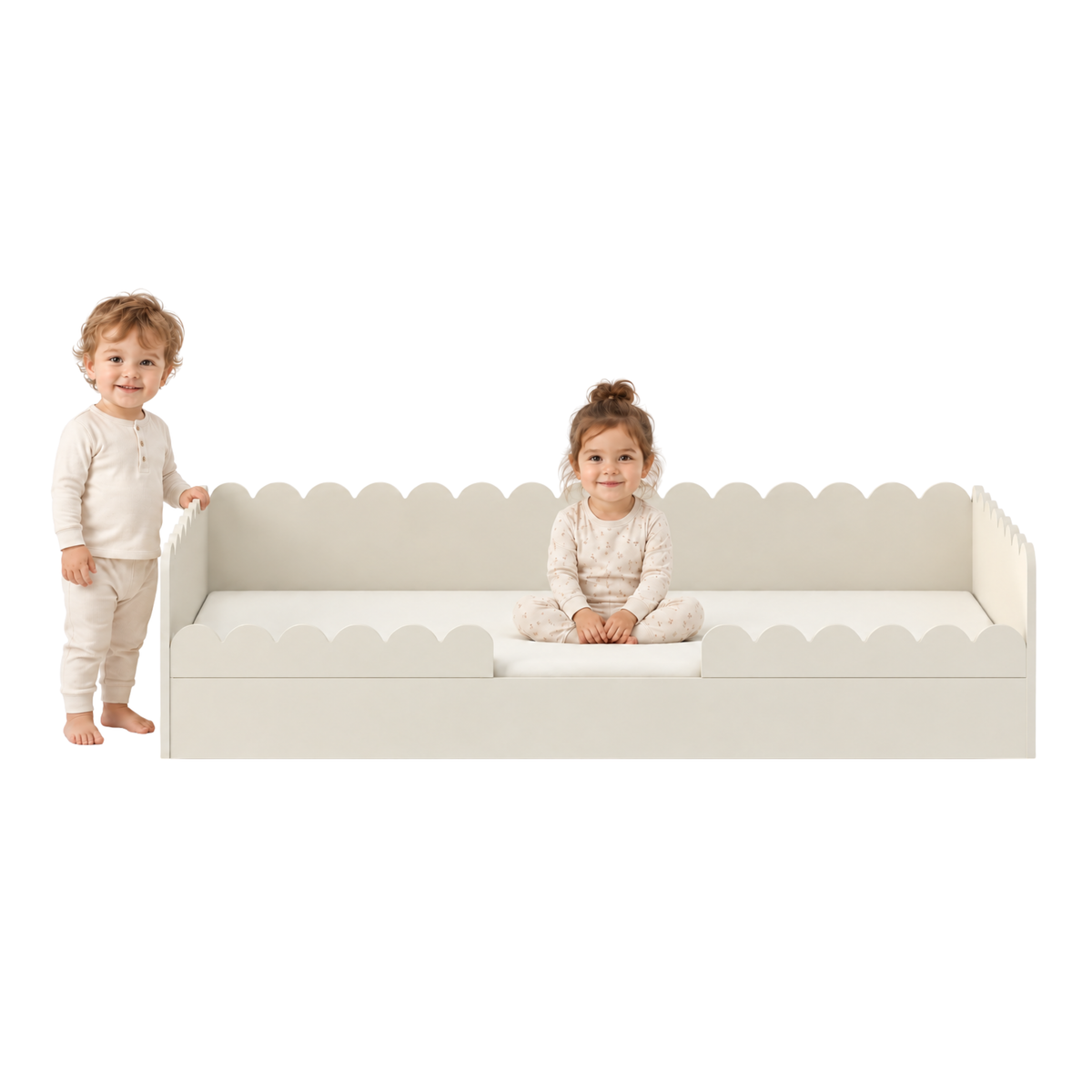 Book Nook latte łożko dziecięce w stylu Monetssori 80x160 z szufladą