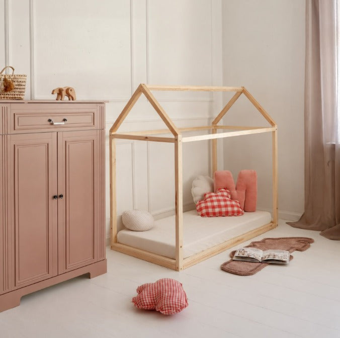 Wood Nest – łóżko domek Montessori 70 × 140 cm