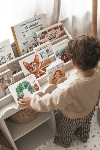 Regał Montessori Book Nook latte– regał dziecięcy na książki i zabawki