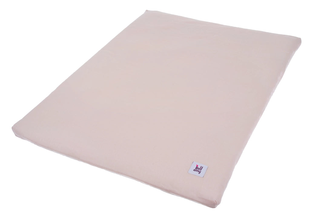 Przewijak lniany z pokrowcem i ręczniczkiem dusty pink
