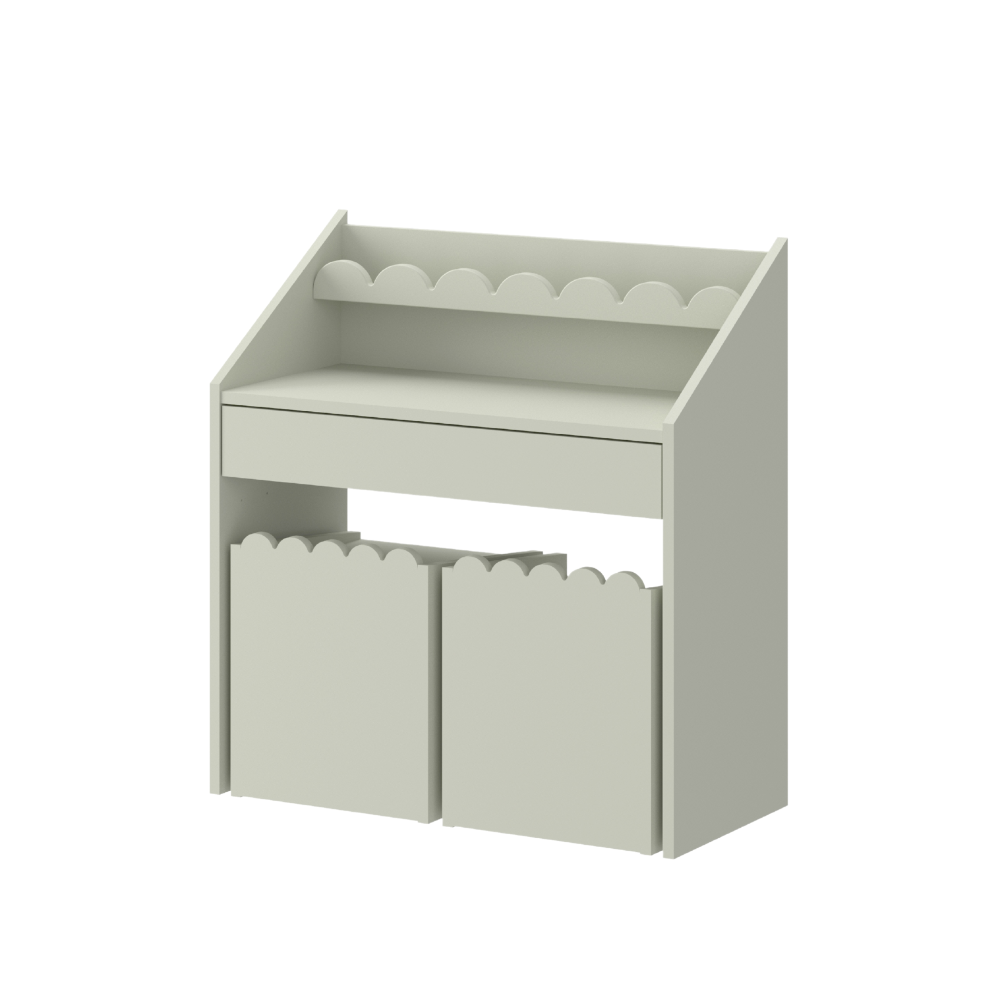 Biurko Montessori Book Nook sage – kompaktowe biurko dla dzieci