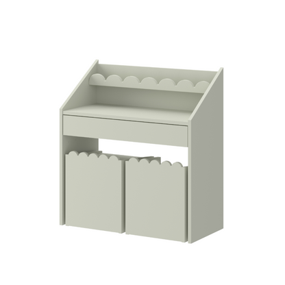 Biurko Montessori Book Nook sage – kompaktowe biurko dla dzieci