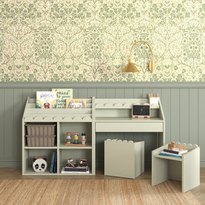 Krzesełko Montessori Book Nook sage– funkcjonalne siedzisko dla dziecka