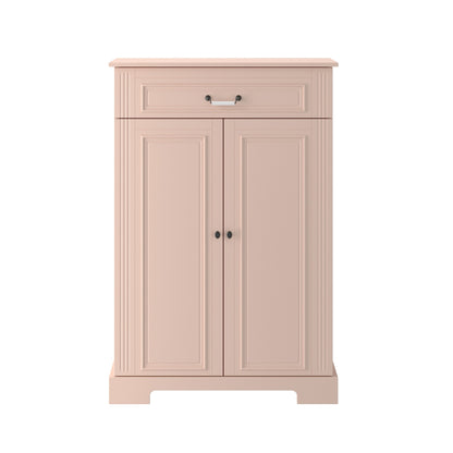 Ines vintage rose wysoka komoda 2-drzwiowa
