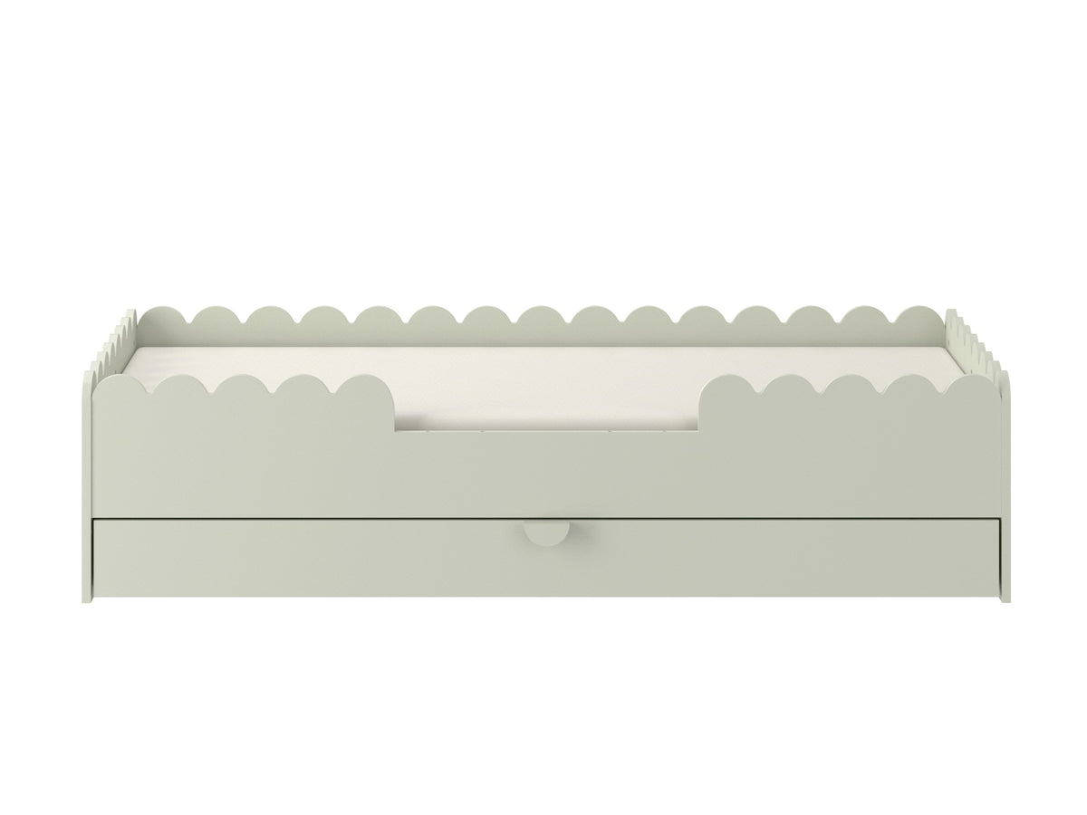 Book Nook Salbei Montessori-Kinderbett 80x160 mit Schublade