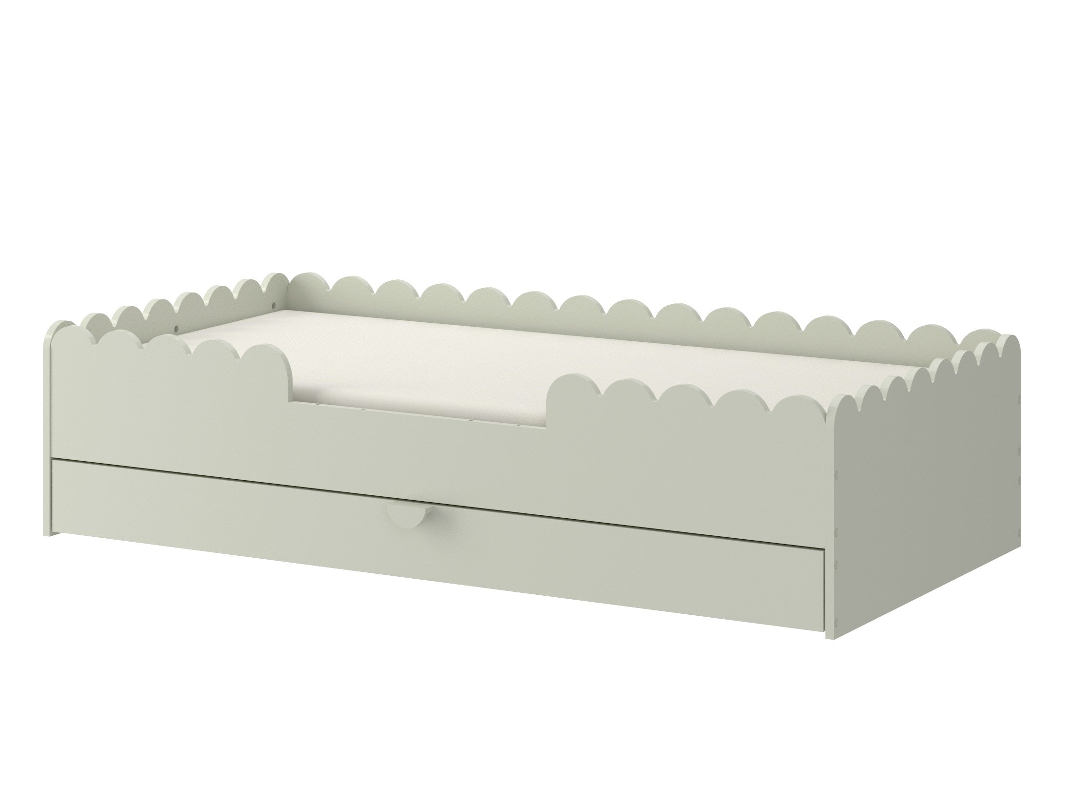 Book Nook Salbei Montessori-Kinderbett 80x160 mit Schublade