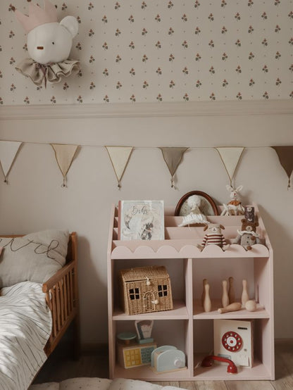 Regał Montessori Book Nook vintage rose– regał dziecięcy na książki i zabawki