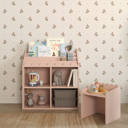 Regał Montessori Book Nook vintage rose– regał dziecięcy na książki i zabawki