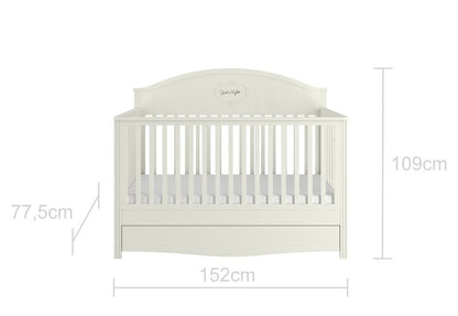 Good Night elegantes weißes Babybett 70x140