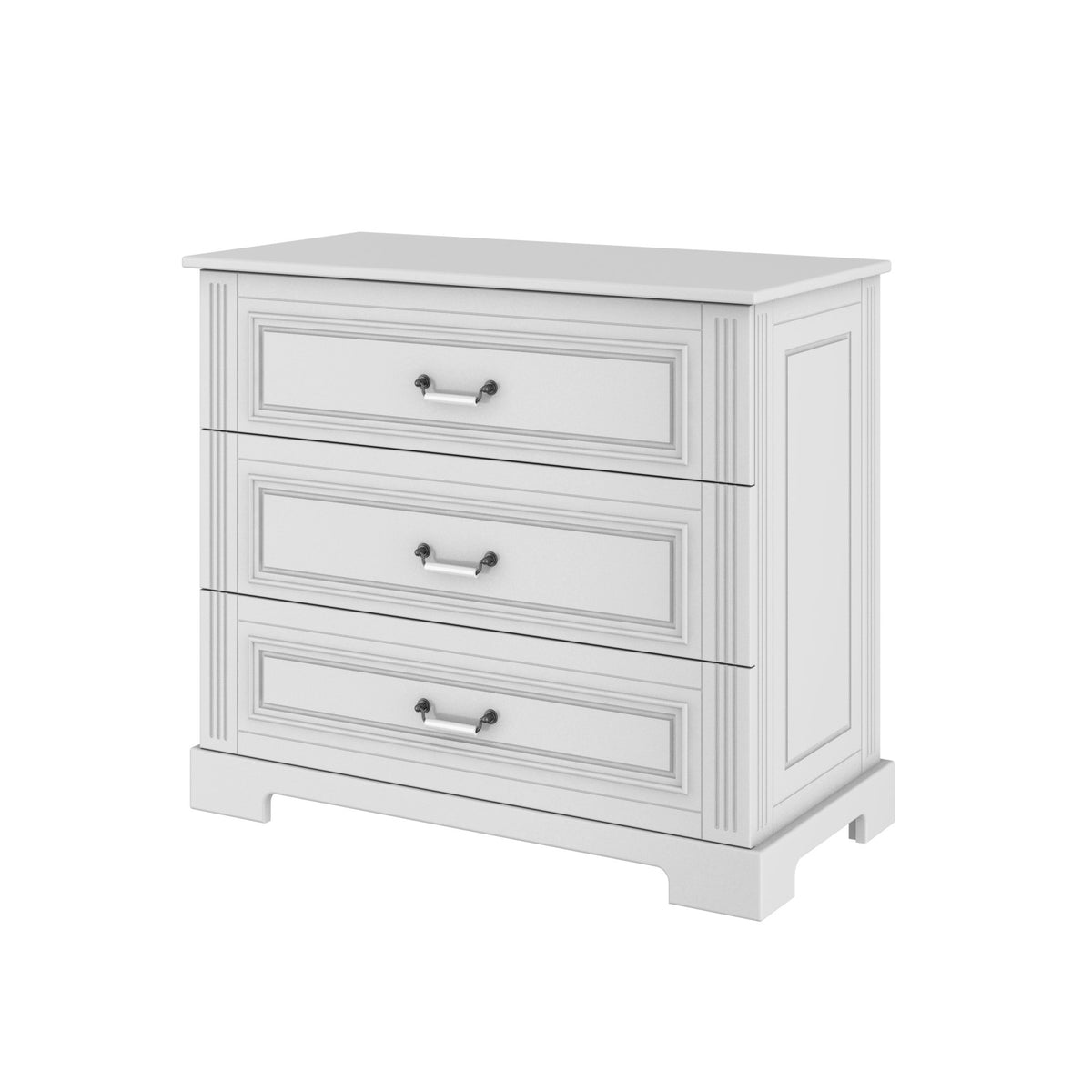 Ines elegant white komoda 3-szufladowa