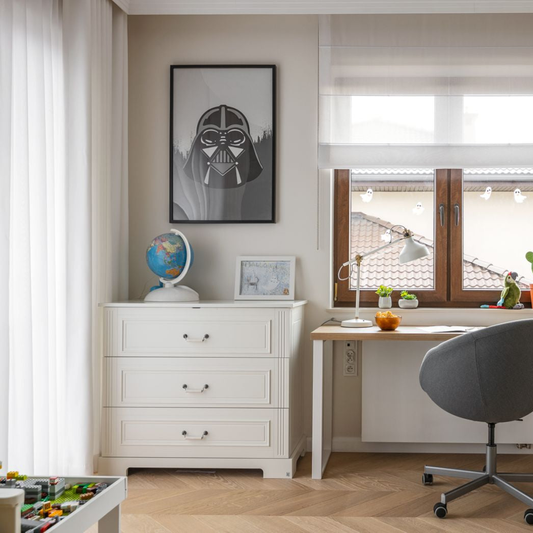 Ines elegant white komoda 3-szufladowa