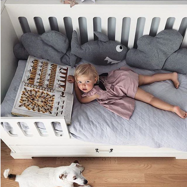 Ines elegant white łóżeczko 70x140 z funkcją tapczanika