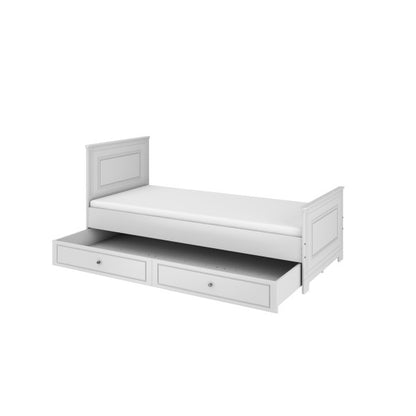 Ines elegant white łóżko 90x200 z szufladą