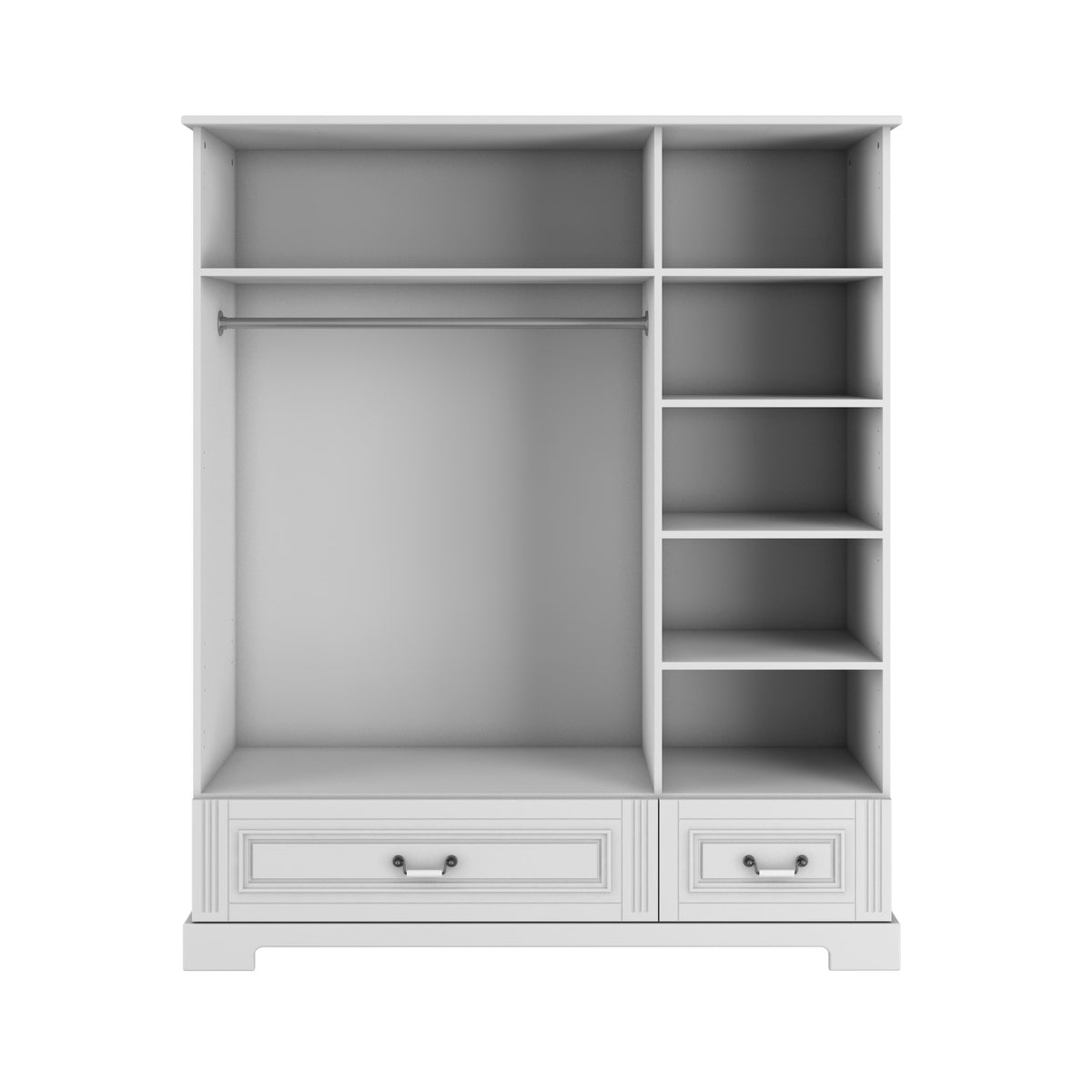 Ines eleganter weißer 3-türiger Kleiderschrank