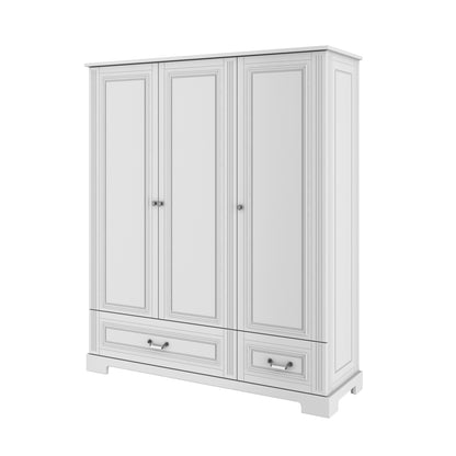 Ines eleganter weißer 3-türiger Kleiderschrank