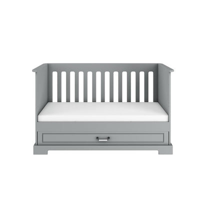 Ines neutral gray łóżeczko 70x140 z funkcją tapczanika