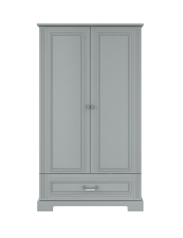 Ines neutrale graue Garderobe 2-türig