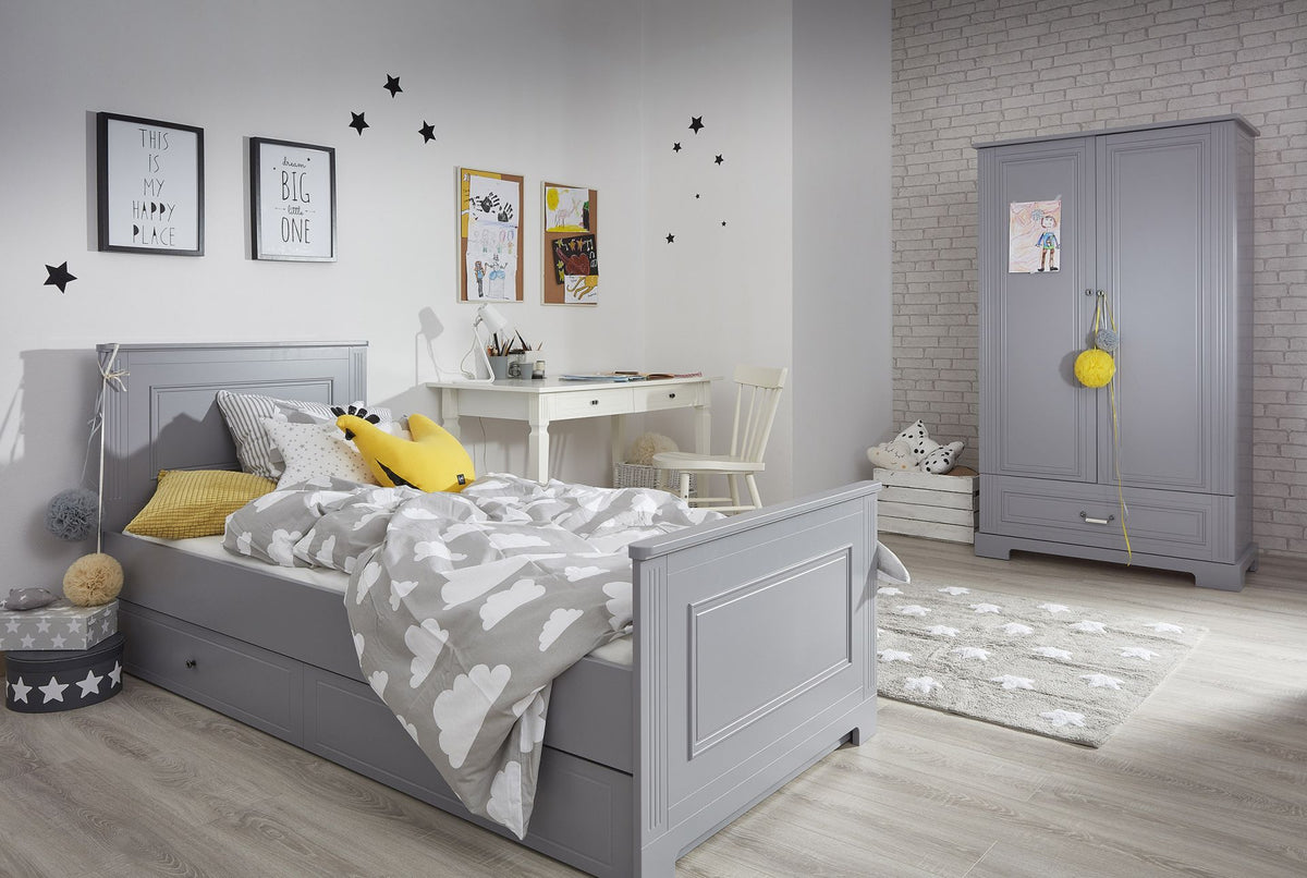 Ines neutrale graue Garderobe 2-türig