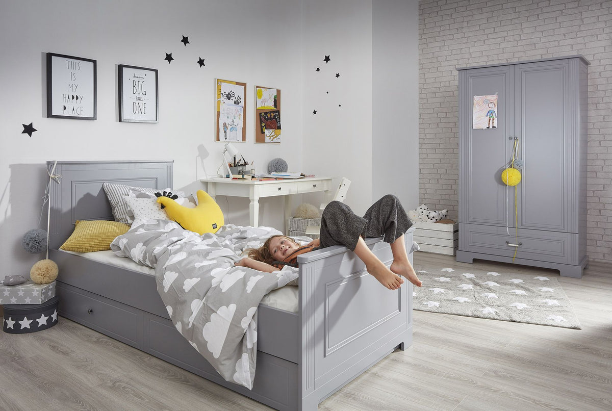 Ines neutrale graue Garderobe 2-türig