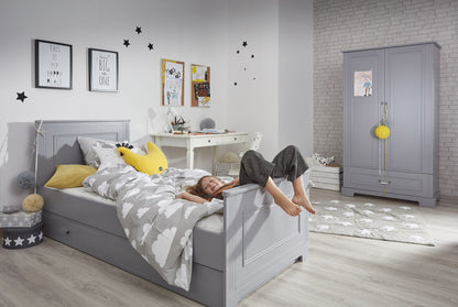 Ines neutrale graue Garderobe 2-türig