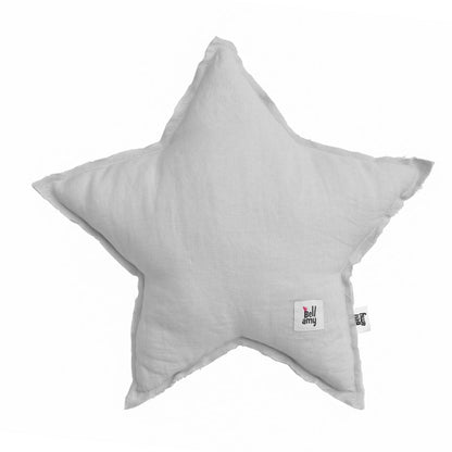 Steingrau – Leinenkissen Stern