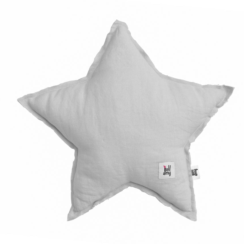 Steingrau – Leinenkissen Stern