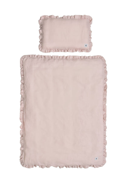 Dusty pink- lniana pościel 2-el z wypełnieniem 140X200