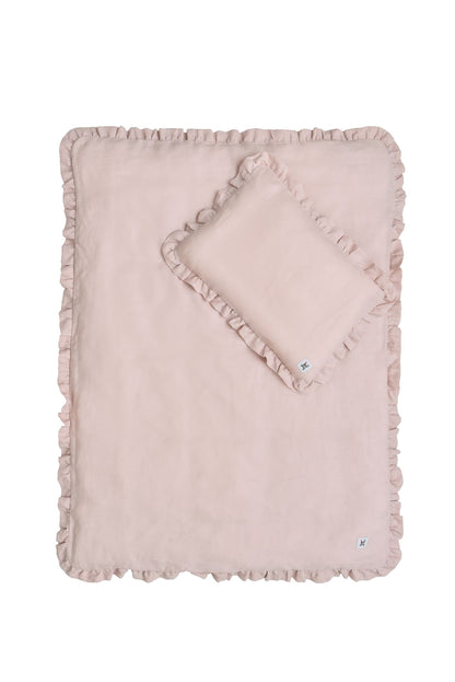 Dusty pink- lniana pościel 2-el z wypełnieniem 140X200