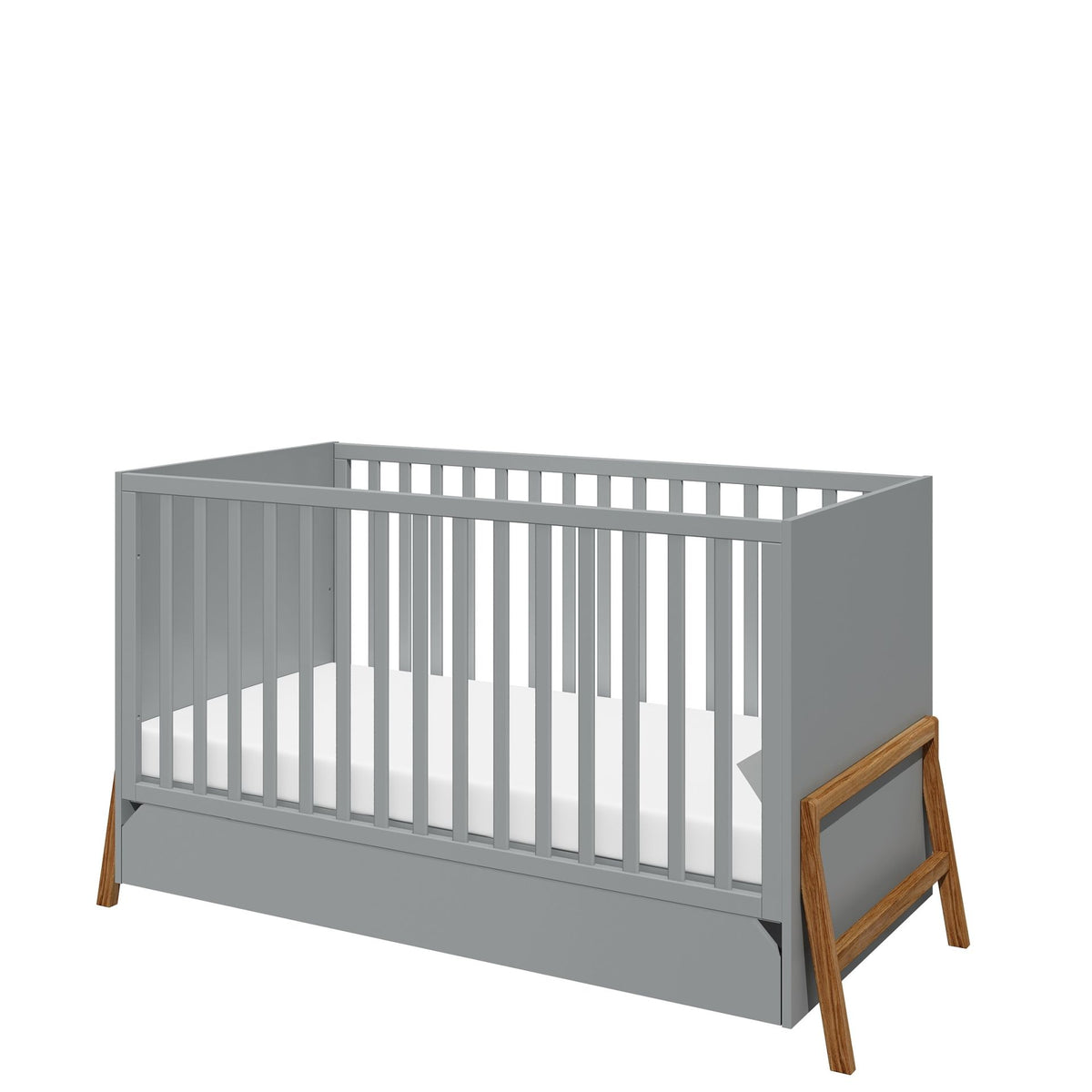 Lotta gray łóżeczko 70x140 z funkcją tapczanika