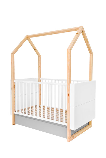 Pinette łóżeczko 70x140  rozsuwane do 160 cm z funkcją tapczanika
