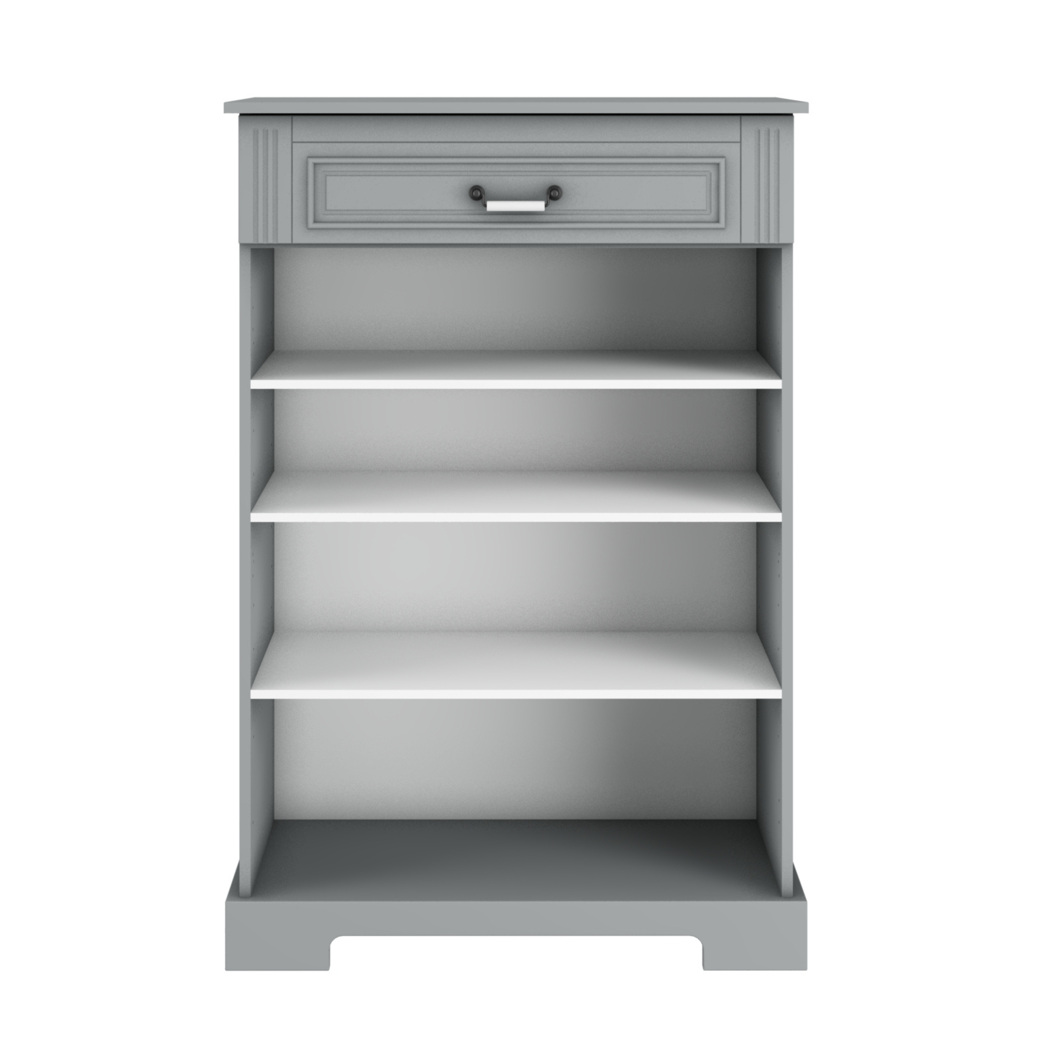 Ines neutral gray wysoka komoda 2-drzwiowa