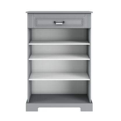 Ines neutral gray wysoka komoda 2-drzwiowa