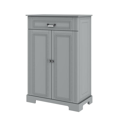 Ines neutral gray wysoka komoda 2-drzwiowa