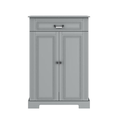 Ines neutral gray wysoka komoda 2-drzwiowa