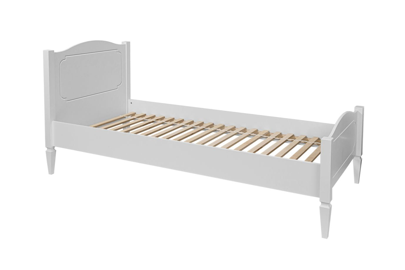 Royal zeitloses weißes Bett 90x200