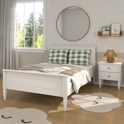 Ines elegantes weißes Bett 120x200