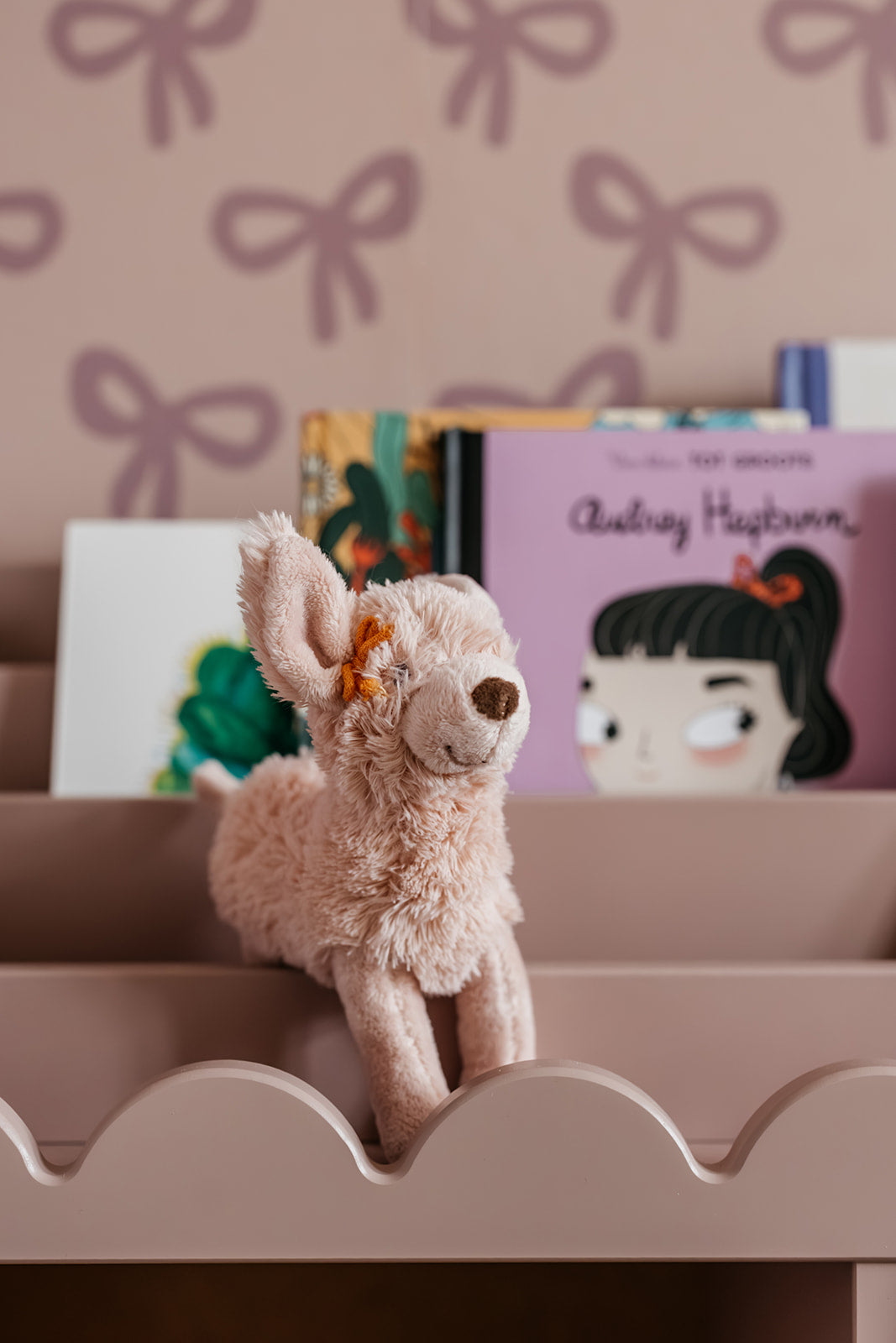 Regał Montessori Book Nook vintage rose– regał dziecięcy na książki i zabawki