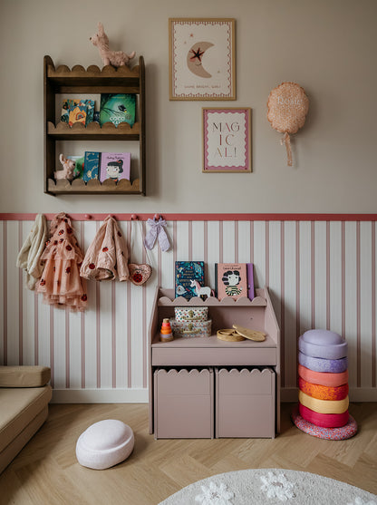 Biurko Montessori Book Nook vintage rose – kompaktowe biurko dla dzieci