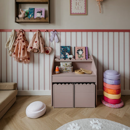 Biurko Montessori Book Nook vintage rose – kompaktowe biurko dla dzieci