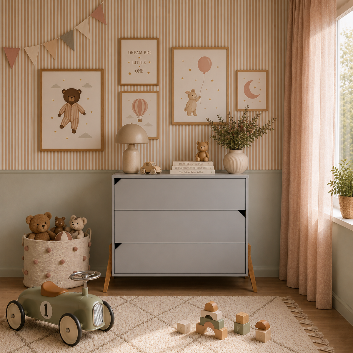 Lotta gray komoda 3-szufladowa